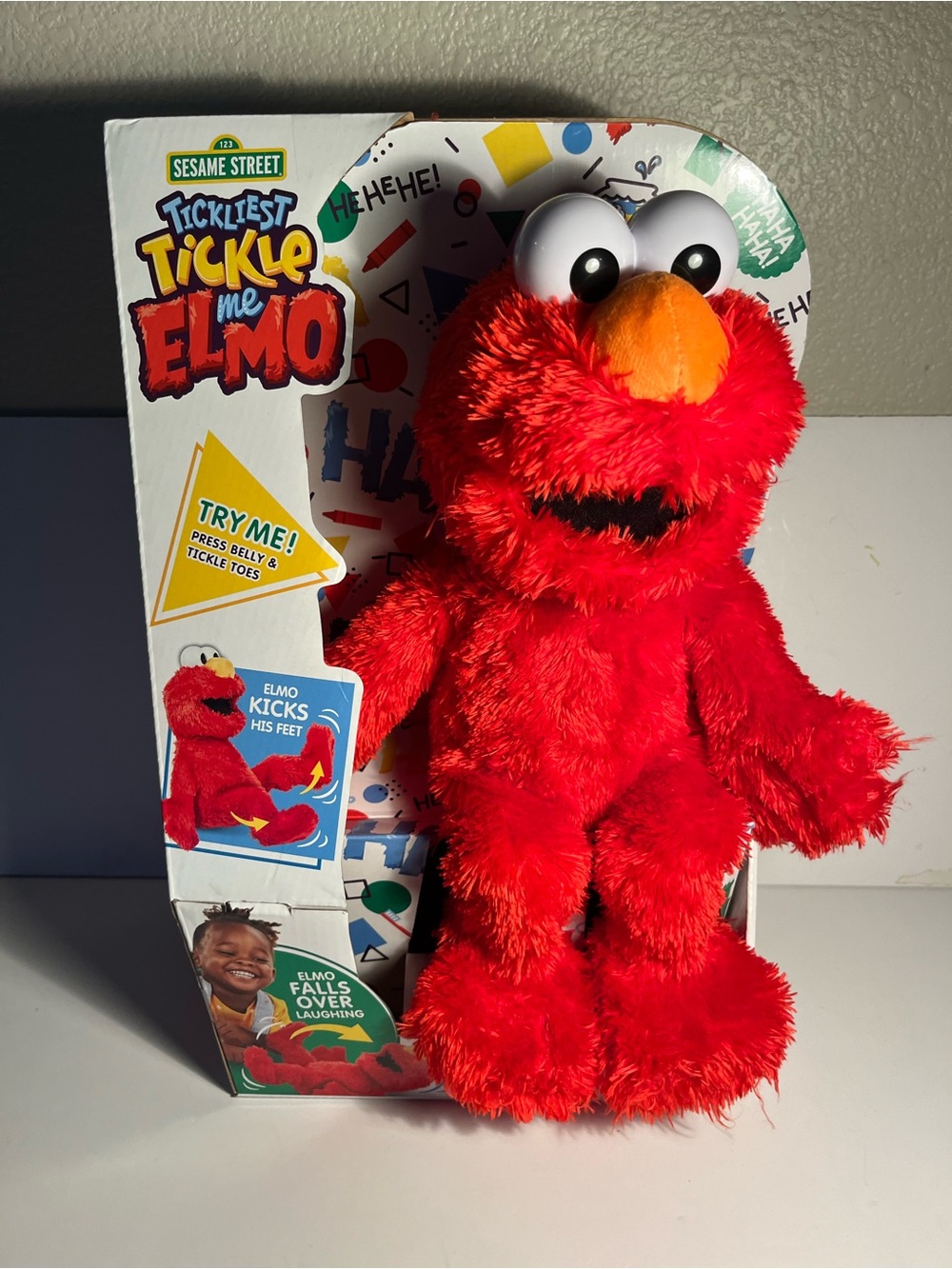 Sesame Street Tickle Me Elmo Plush - Red & Orange